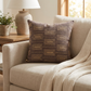 Argyle Square Espresso Handmade Luxury Pillow