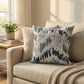 Tierra Monte Plaid Navy Blue and Gray Handmade Luxury Pillow
