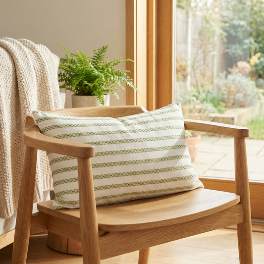 Swan Creek Cream and Gold Handmade Luxury Pillow