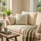 Swan Creek Cream and Gold Handmade Luxury Pillow