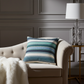 South Shore Dark Blue Olive Green and Cream Handmade Luxury Pillow