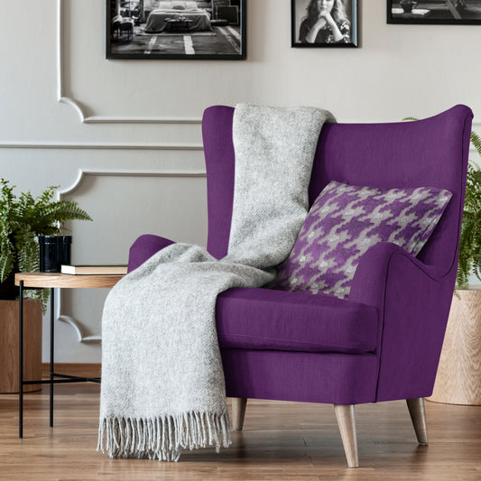 Velvet Plum Magenta and Taupe Handmade Luxury Pillow