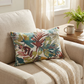 Water Lily Fuchsia Magenta and Citrine Handmade Luxury Pillow