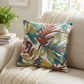 Water Lily Fuchsia Magenta and Citrine Handmade Luxury Pillow