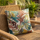 Water Lily Fuchsia Magenta and Citrine Handmade Luxury Pillow