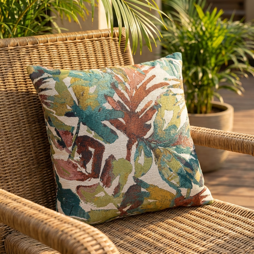 Water Lily Fuchsia Magenta and Citrine Handmade Luxury Pillow