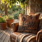 Sonoma Canyon Magenta Coral and Blue Handmade Luxury Pillow