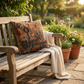 Sonoma Canyon Magenta Coral and Blue Handmade Luxury Pillow