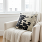 Plutus Black Cowhide Animal Luxury Throw Pillow
