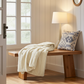 Fancy Mink Faux Fur Ivory Luxury Throw