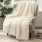 Off-White Mongolian Faux Fur Luxury Throw