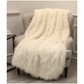 Off-White Mongolian Faux Fur Luxury Throw