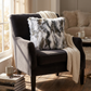 Plutus Ivory,Gray Ivory Rabbit Fur Animal Faux Fur Luxury Throw Pillow
