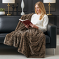 Gunmetal Gray Tones Tissavel Faux Fur Luxury Throw