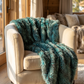 Plush ChiChi Feather Handmade Luxury Faux Fur Throw