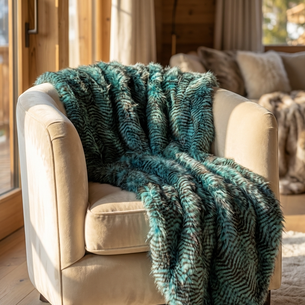 Plush ChiChi Feather Handmade Luxury Faux Fur Throw