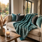 Plush ChiChi Feather Handmade Luxury Faux Fur Throw