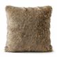 Plutus Gray Foxy Brown Gray Animal Faux Fur Luxury Throw Pillow