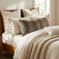 Plutus Gray Foxy Brown Gray Animal Faux Fur Luxury Throw Pillow