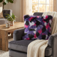 Plutus Green, Purple, Blue Northern Lights Animal Faux Fur Luxury Throw Pillow