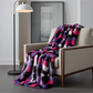 Plutus Purple Pink Fureal Faux Fur Luxury Throw Blanket