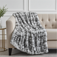 Plutus Off White Sherpa Faux Fur Luxury Throw Blanket