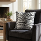 Plutus Black and White Zebra Animal Faux Fur Luxury Throw Pillow