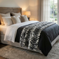 Plutus Black and White Zebra Faux Fur Luxury Throw Blanket