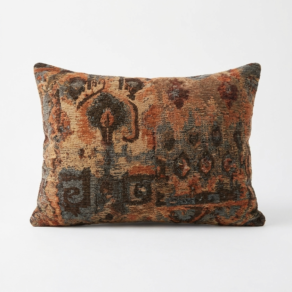 Sonoma Canyon Magenta Coral and Blue Handmade Luxury Pillow