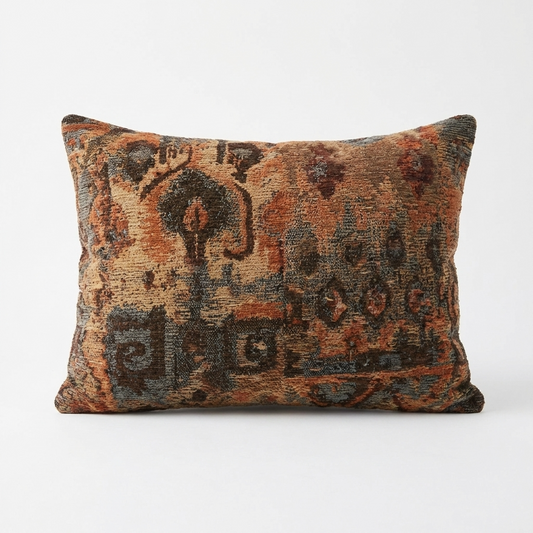 Sonoma Canyon Magenta Coral and Blue Handmade Luxury Pillow
