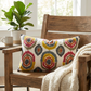 Isabeau Purple Orange and White Handmade Luxury Pillow