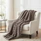 Frost Mink Dark Brown Faux Fur Luxury Throw