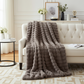 Frost Mink Dark Brown Faux Fur Luxury Throw