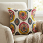 Isabeau Purple Orange and White Handmade Luxury Pillow