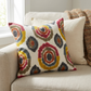 Isabeau Purple Orange and White Handmade Luxury Pillow