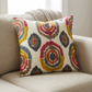 Isabeau Purple Orange and White Handmade Luxury Pillow