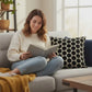 Savannah Black and Beige Luxury Throw Pillow