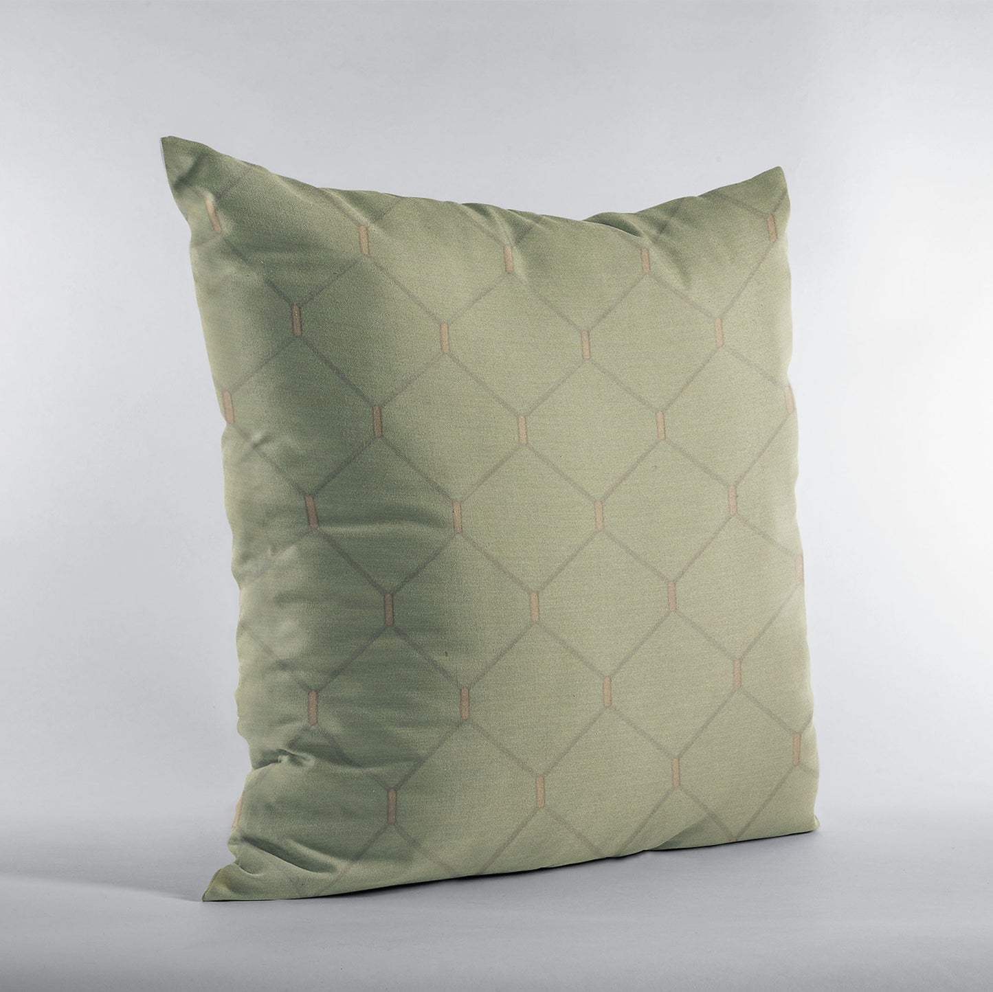 Plutus Creamy White Kona Embroydery, Some Shine To This Pattern Luxury Throw Pillow