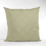 Plutus Creamy White Kona Embroydery, Some Shine To This Pattern Luxury Throw Pillow