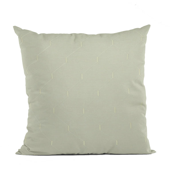 Plutus White Kona Embroydery, Some Shine To This Pattern Luxury Throw Pillow