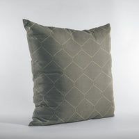 Plutus Bronze Kona Embroydery, Some Shine To This Pattern Luxury Throw Pillow