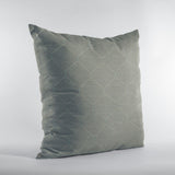Plutus Urban Grey Kona Embroydery, Some Shine To This Pattern Luxury Throw Pillow