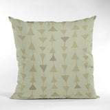 Plutus Natural Manti Embroydery, Some Of The Triangles Have Metalic Threads Luxury Throw Pillow