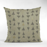 Plutus Pebble Manti Embroydery, Some Of The Triangles Have Metalic Threads Luxury Throw Pillow