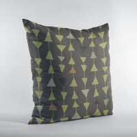 Plutus River Rock Manti Embroydery, Some Of The Triangles Have Metalic Threads Luxury Throw Pillow