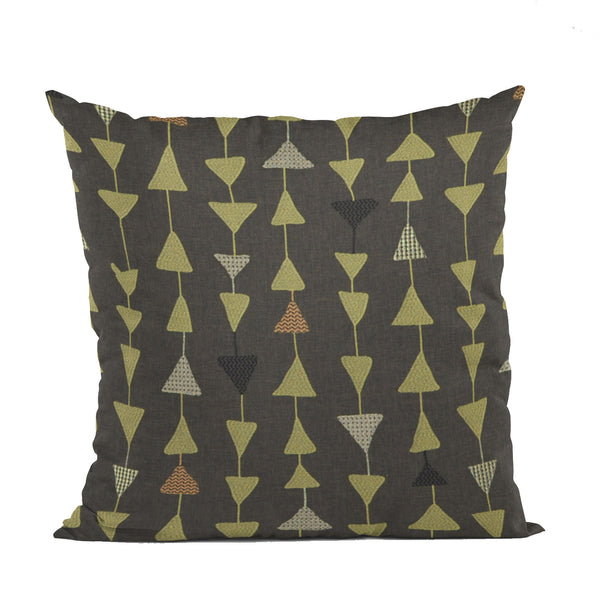 Plutus River Rock Manti Embroydery, Some Of The Triangles Have Metalic Threads Luxury Throw Pillow