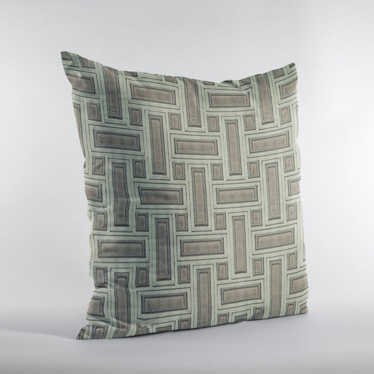 Plutus Truffle Stony Cut Velvet, Some Sparkle To It Luxury Throw Pillow