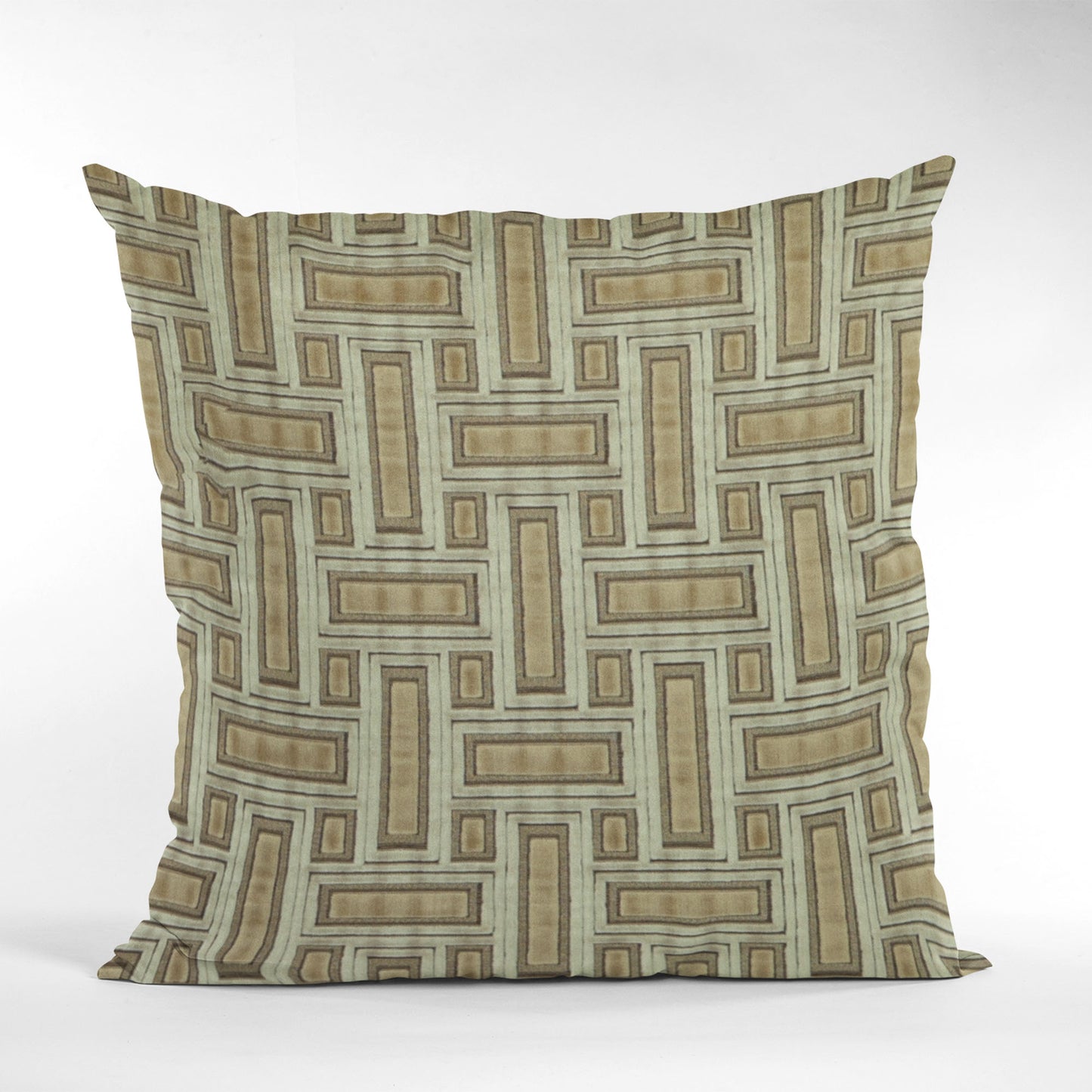 Plutus Bronze Stony Cut Velvet, Some Sparkle To It Luxury Throw Pillow