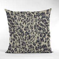 Plutus Granite Cheetah Embroydery Luxury Throw Pillow