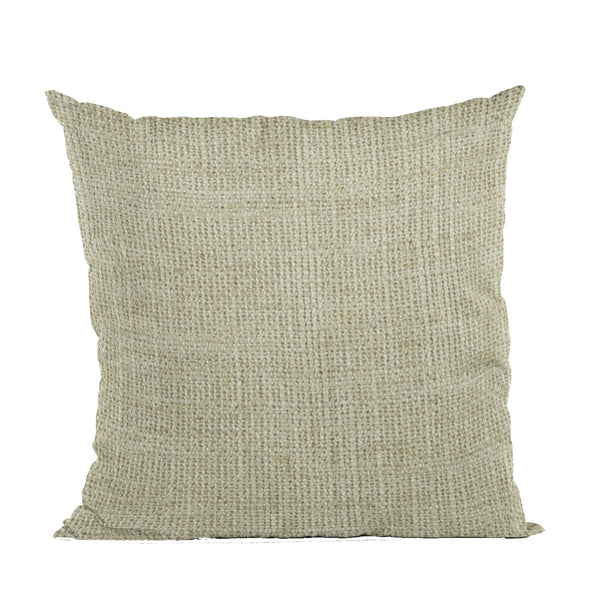 Plutus Flax Wall Textured Solid, With Open Weave. Luxury Throw Pillow